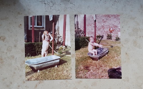 Foto alt kinder beim baden - kinder,