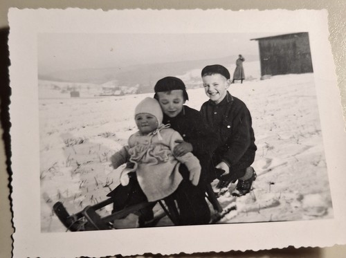 Vintage foto drei kleine - vintage,